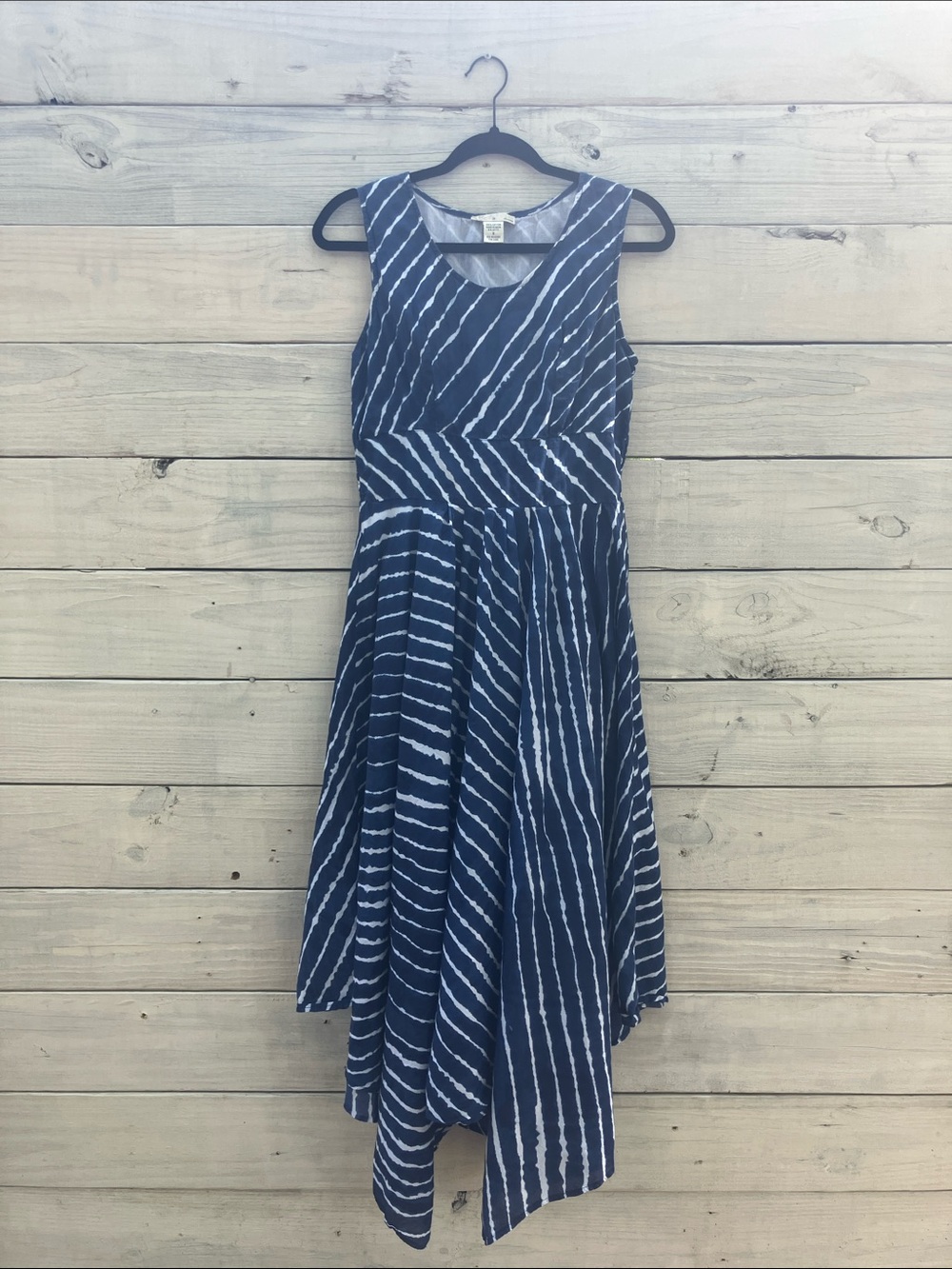 Vasna Desire blue and white cotton Dress Small Summer Vacation
